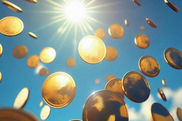 光り輝く仮想通貨